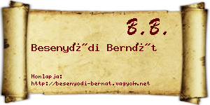 Besenyődi Bernát névjegykártya